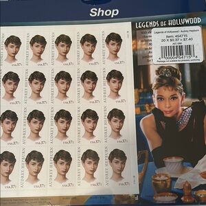 Legends of Hollywood Audrey Hepburn Stamps